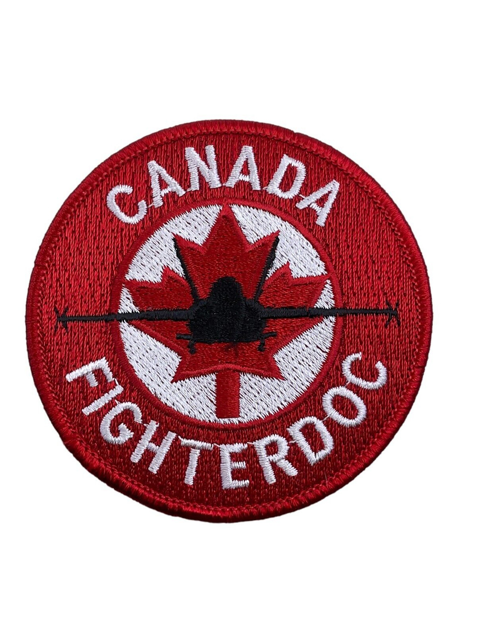 Canadian Forces RCAF CF-18 Fighter Doc Colour Squadron Crest Patch Canadian Forces RCAF CF-18 Fighter Doc Colour Squadron Crest Patch