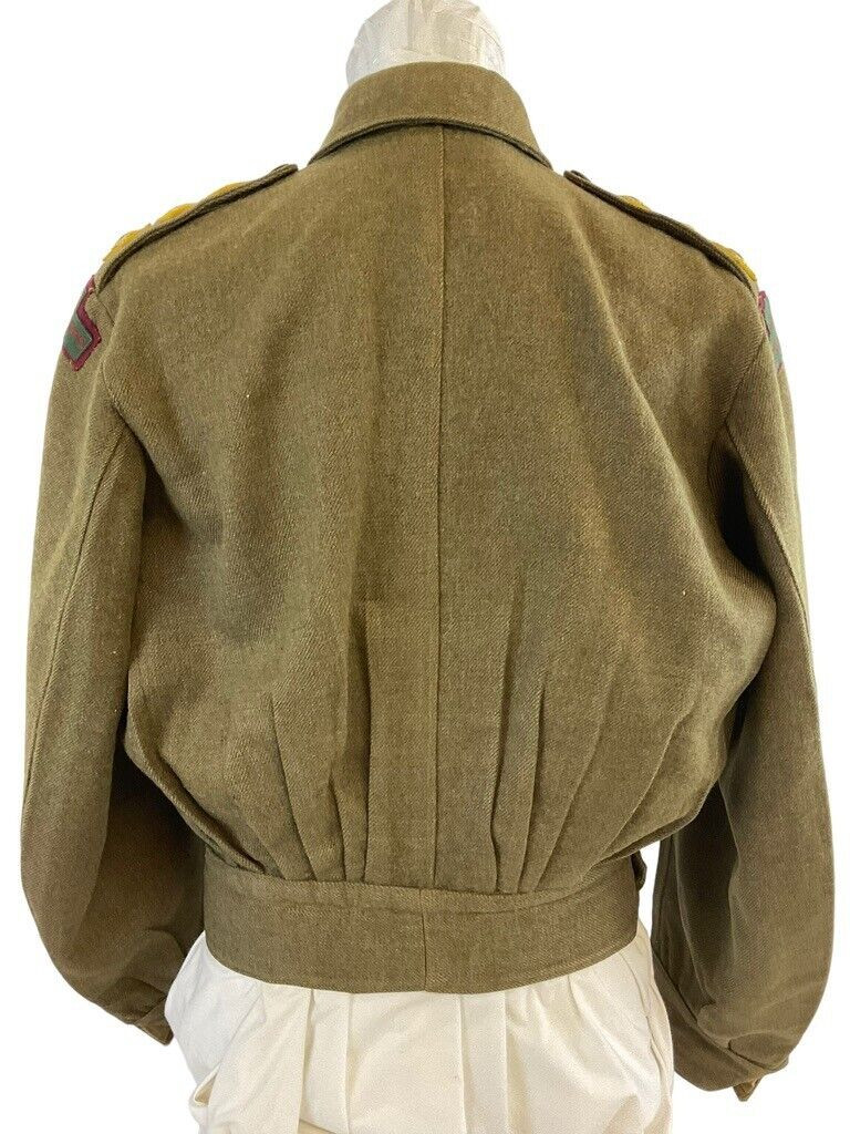 WW2 Canadian Armoured Corps Officers Battle Dress Jacket and Trousers WW2 Canadian Armoured Corps Officers Battle Dress Jacket and Trousers