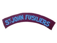 WW2 Canadian St John Fusiliers Shoulder Title Single