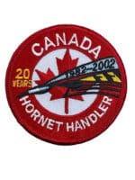 Canadian Forces RCAF CF-18 Hornet 20th Anniversary Squadron Patch Crest 3 Inch Canadian Forces RCAF CF-18 Hornet 20th Anniversary Squadron Patch Crest 3 Inch