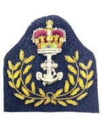 British Royal Navy RN Bullion Wire Officers Cap Badge Issue