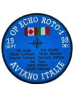 Canadian Forces RCAF CF-18 OP Echo Roto 1 Aviano Italy Squadron Patch Crest Canadian Forces RCAF CF-18 OP Echo Roto 1 Aviano Italy Squadron Patch Crest