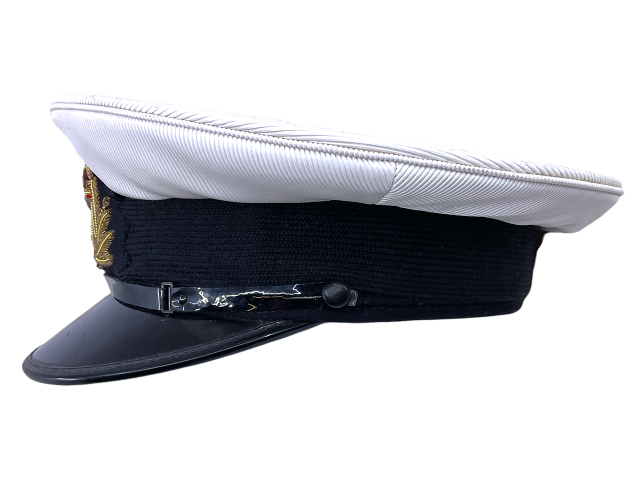 British Canadian RN RCN Navy Officers White Top Cap Size 6 3/4 British Canadian RN RCN Navy Officers White Top Cap Size 6 3/4