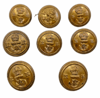 WW1 British RN Royal Naval Reserve Officers Buttons X 8