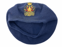 Canadian Legion Blue Wool Beret w/ Kings Crown Insignia & Broad Arrow Marking