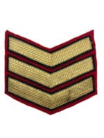 British Army Guards Sergeant Sgt Stripes Rank Single for Scarlet Full Dress British Army Guards Sergeant Sgt Stripes Rank Single for Scarlet Full Dress