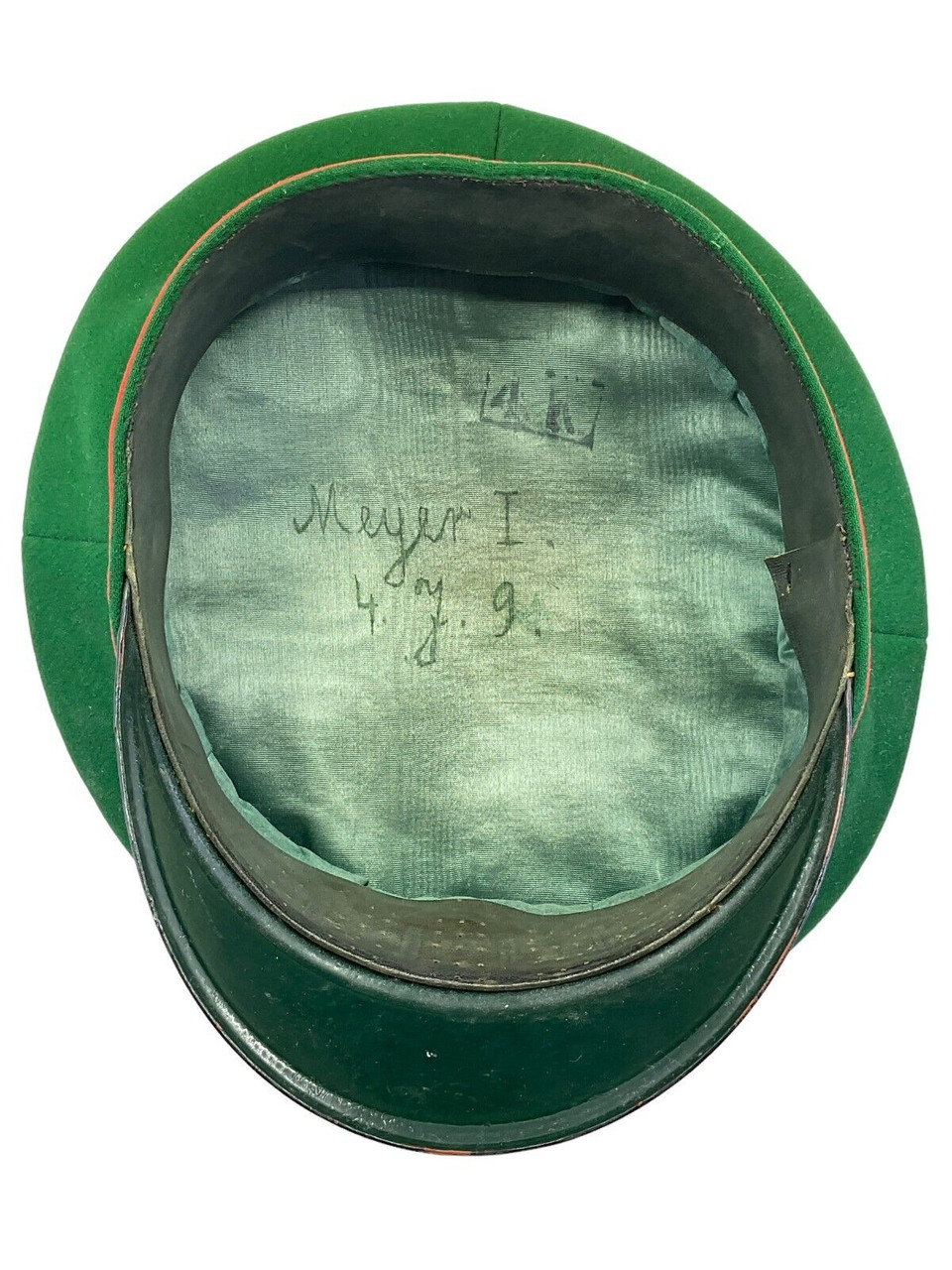 WW1 Imperial German 4th Jager Regiment Schirmutze Peak Cap Named WW1 Imperial German 4th Jager Regiment Schirmutze Peak Cap Named