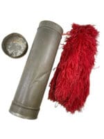 British Red Ostrich Feather Officers Cocked Hat Plume in Transit Case British Red Ostrich Feather Officers Cocked Hat Plume in Transit Case