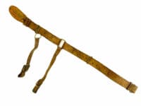 WW1 Canadian CEF 1917 Dated Officers Leather Belt & Sword Hangers PLDG Marked