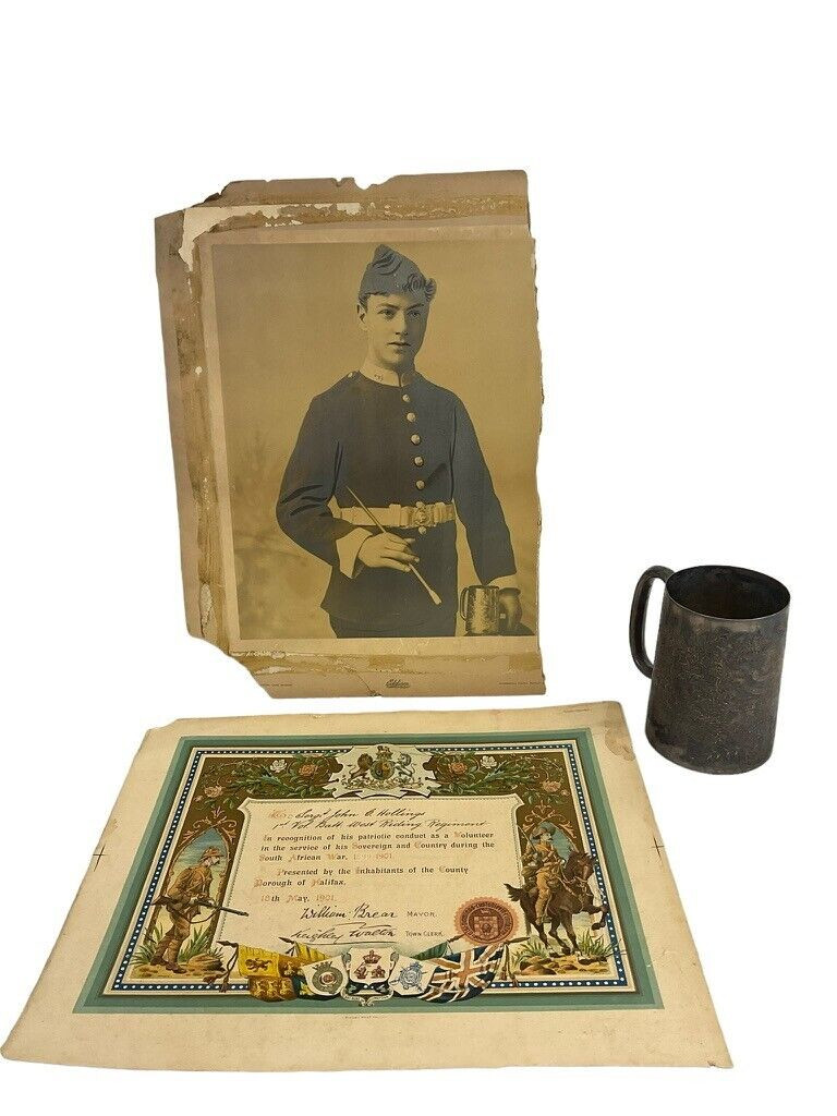 British Boer War 1st Volunteer West Riding Regt Silver Shooting Cup Doc Grouping British Boer War 1st Volunteer West Riding Regt Silver Shooting Cup Doc Grouping