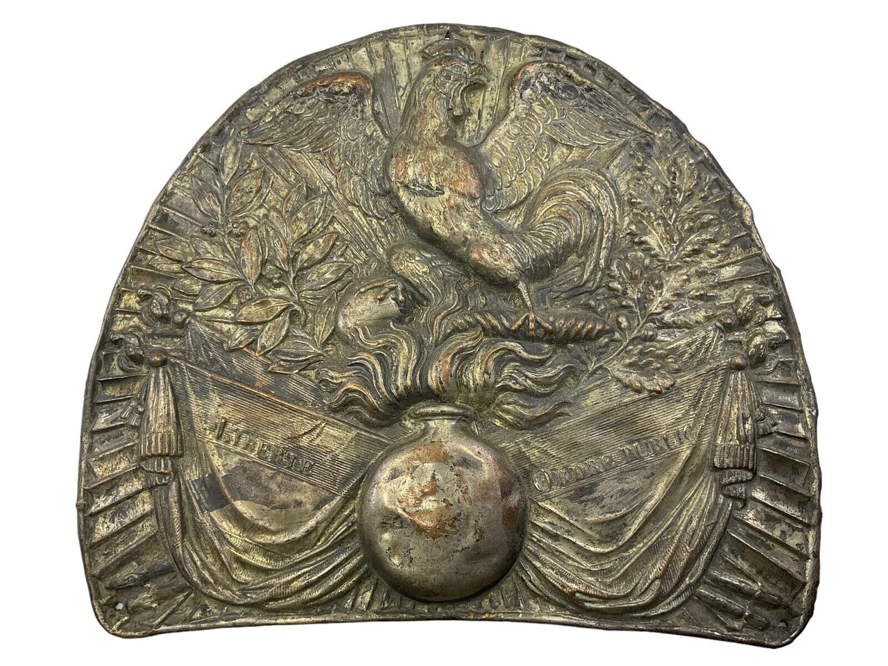 French 2nd Republic Shako Plate Insignia Badge Size 8 x 6 Inches French 2nd Republic Shako Plate Insignia Badge Size 8 x 6 Inches