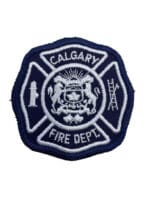 Canadian Calgary Alberta Fire Service Department White Border Patch