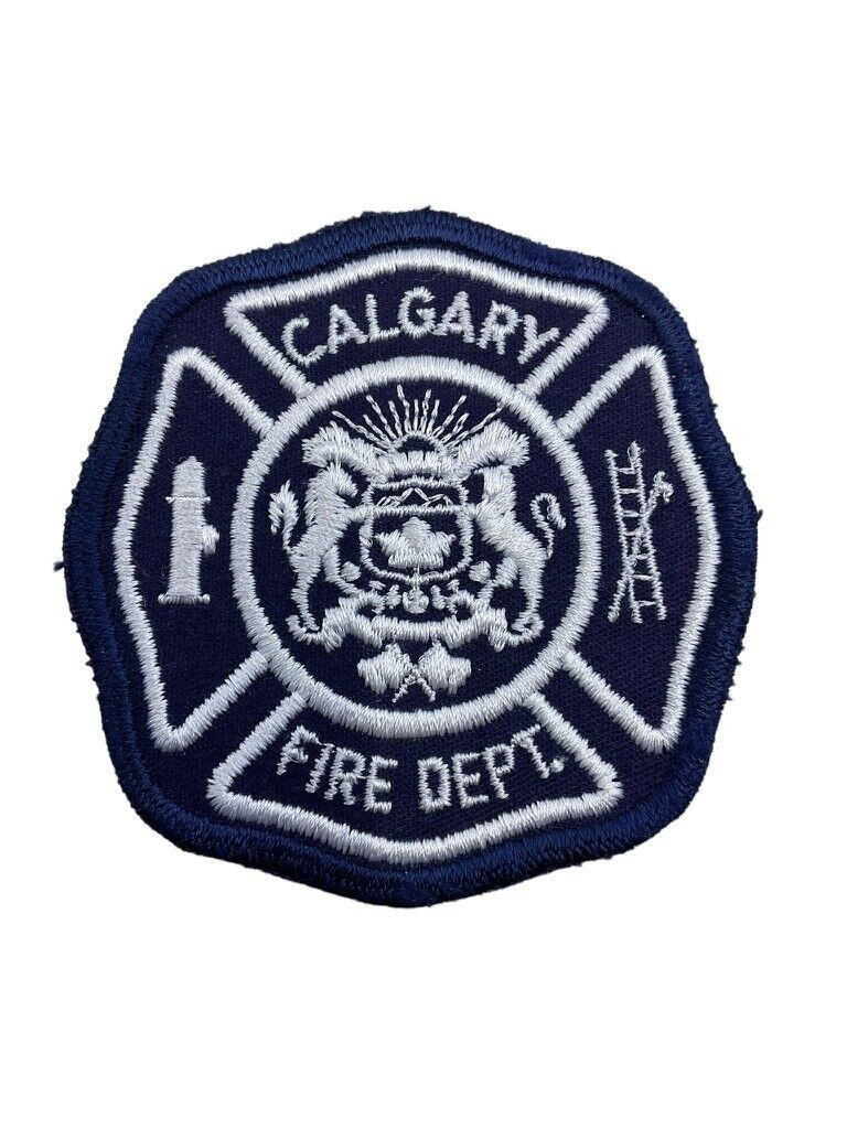Canadian Calgary Alberta Fire Service Department White Border Patch Canadian Calgary Alberta Fire Service Department White Border Patch
