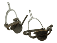 WW1 Canadian CEF 1916 Dated Nickle Spurs w/ Leather Straps