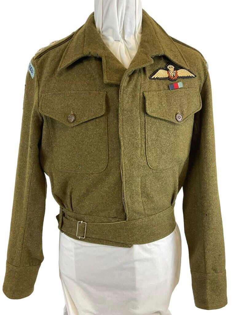 WW2 British RAF Glider Pilot Regiment Officers Battle Dress Jacket Dated 1943 WW2 British RAF Glider Pilot Regiment Officers Battle Dress Jacket Dated 1943