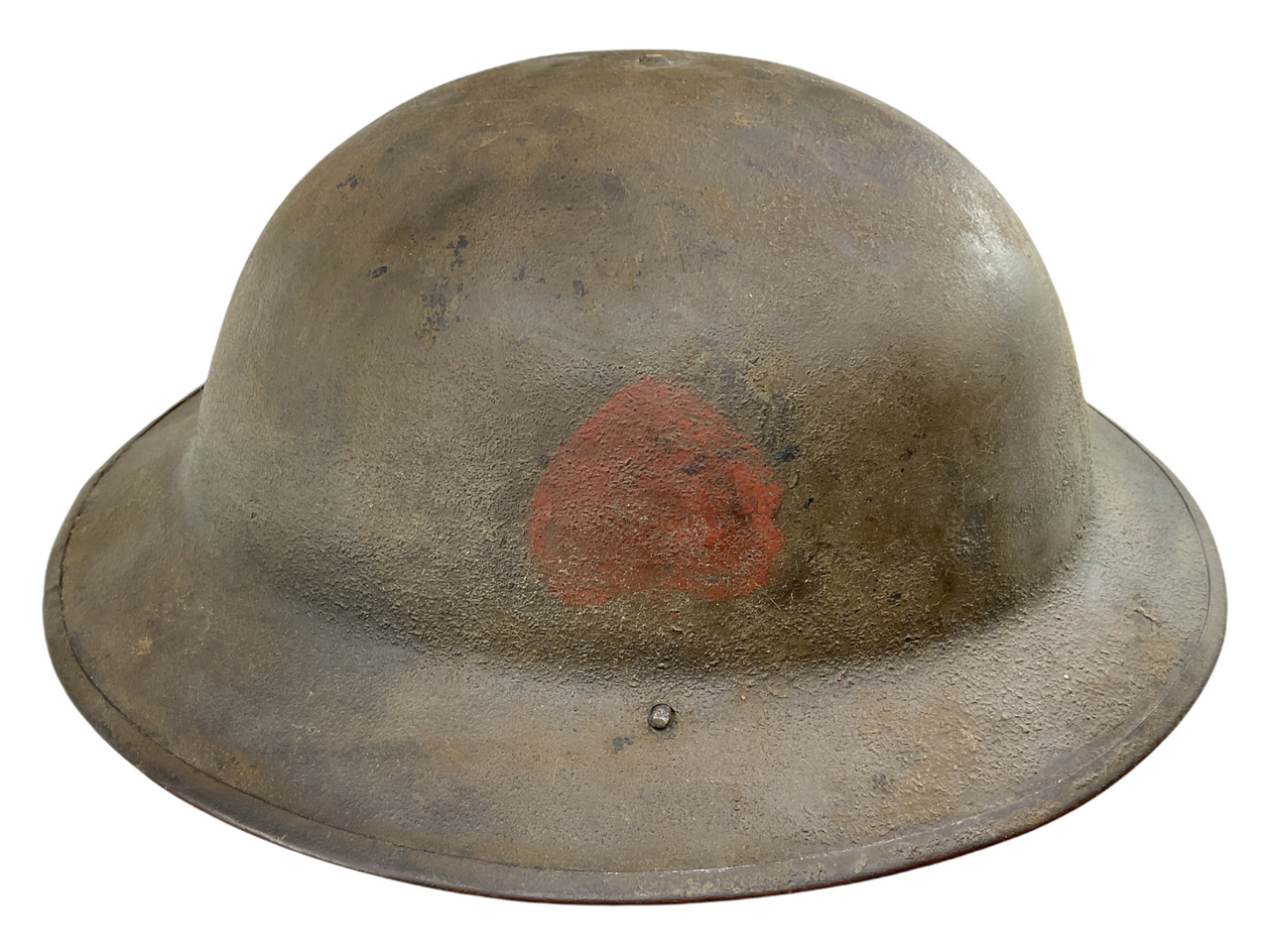 WW1 US AEF 80th Division Patch Painted Brodie Helmet 2 WW1 US AEF 80th Division Patch Painted Brodie Helmet 2