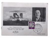 German Flugpost First Day Cover Stamp 65th Anniversary Hannover Jatho