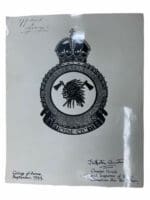 WW2 Canadian RCAF 421 Squadron Heraldic Crest Approval Photograph September 1944 WW2 Canadian RCAF 421 Squadron Heraldic Crest Approval Photograph September 1944