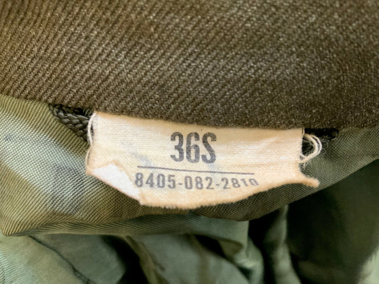 US USMC Wool Serge Green Coat 36S US USMC Wool Serge Green Coat 36S