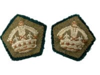 WW2 Canadian British Dental Corps CADC Majors Crowns Rank Insignia Pair