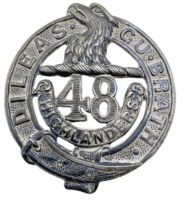 WW1 Canadian CEF 15th Battalion 48th Highlanders Officers Belt Buckle Centre