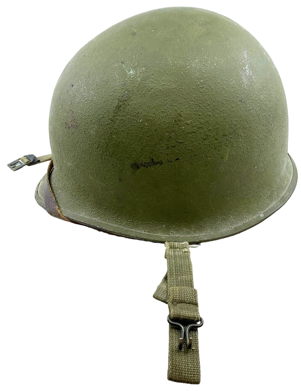 WW2 US M1C Airborne Helmet With Rigger Converted Liner & Chinstraps WW2 US M1C Airborne Helmet With Rigger Converted Liner & Chinstraps