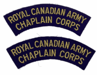 Royal Canadian Army Chaplain Corps Shoulder Titles Insignia Pair
