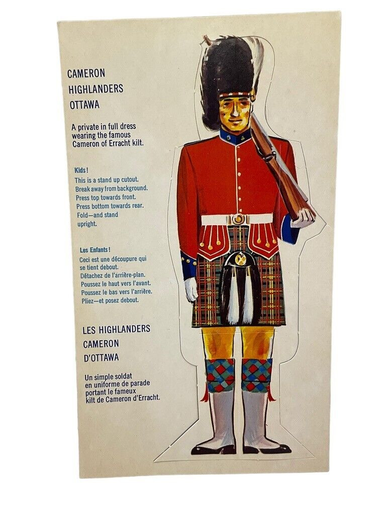 WW2 Canadian Cameron Highlanders Ottawa 3D Cardboard Recruiting Display Figures WW2 Canadian Cameron Highlanders Ottawa 3D Cardboard Recruiting Display Figures