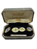 WW1 British Royal Flying Corps RFC Cuff Links in Case