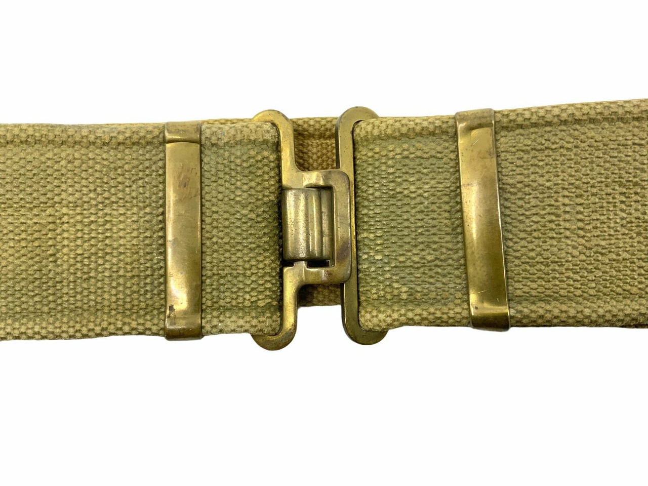 WW2 Canadian 37 Pattern Web Belt Blancoed 2 WW2 Canadian 37 Pattern Web Belt Blancoed 2