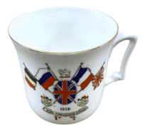 WW1 British & Allies HOME FRONT Patriotic 1914 Dated Tea Cup China