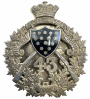 Canada Militia 43rd Duke of Cornwalls Own Rifles Officers Cross Belt Plate