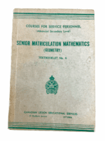 Canadian Legion Educational Services Senior Mathematics Book 4 SC Reference Book