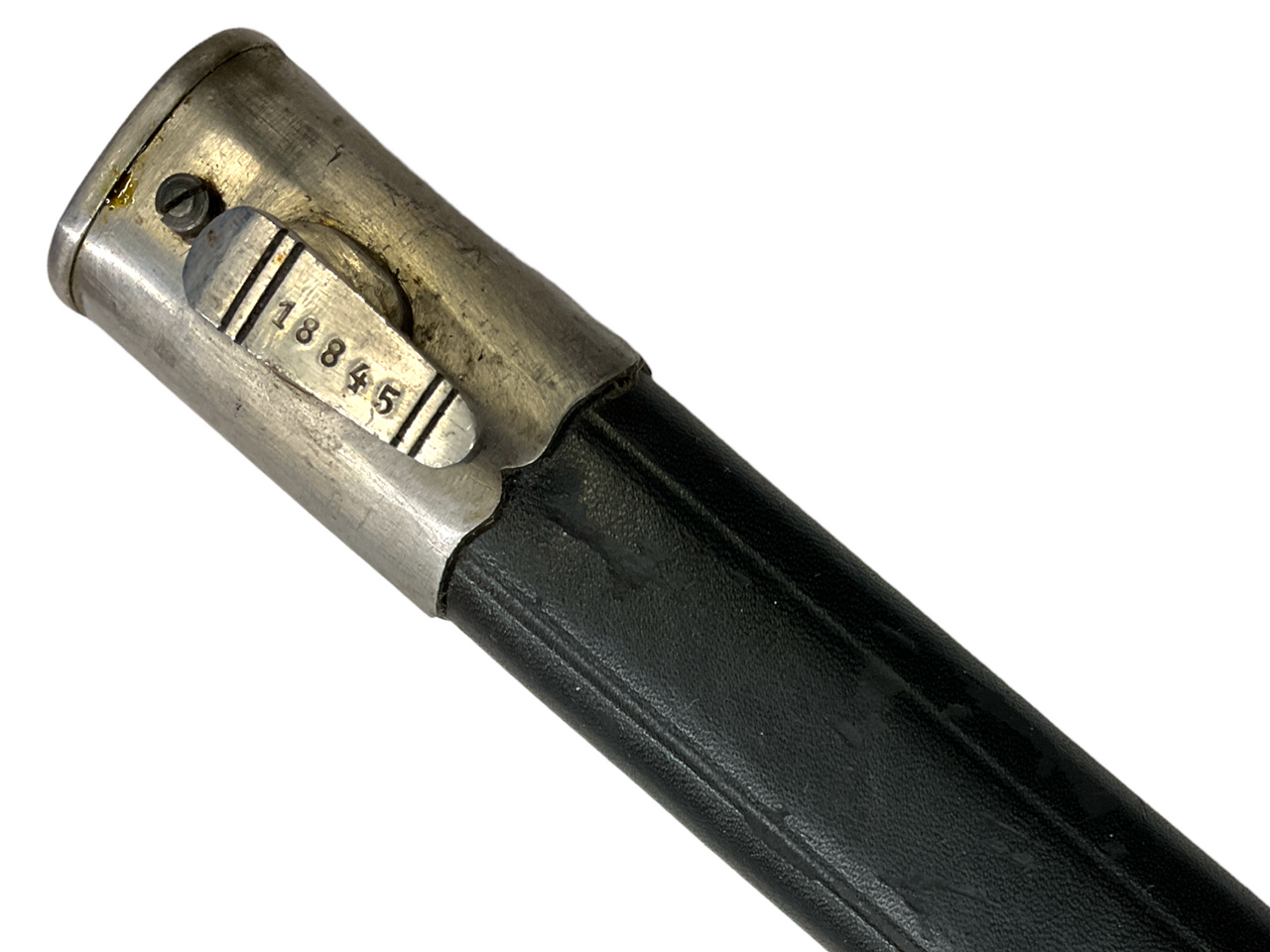 WW1 Imperial German Model 1898 Pipe Back Bayonet Regtly Marked & Leather Scabbard WW1 Imperial German Model 1898 Pipe Back Bayonet Regtly Marked & Leather Scabbard