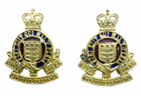 Canadian RCOC Ordnance Corps Officers Collar Badge Insignia Pair