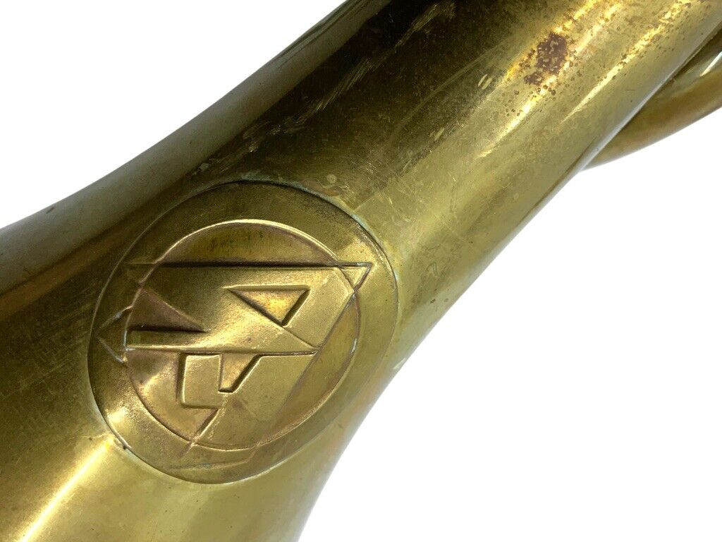 WW2 German Brass Bugle Musical Instrument WW2 German Brass Bugle Musical Instrument