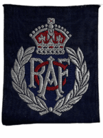 WW2 Canadian RCAF Woven Patch 2 x 2.5 Inch