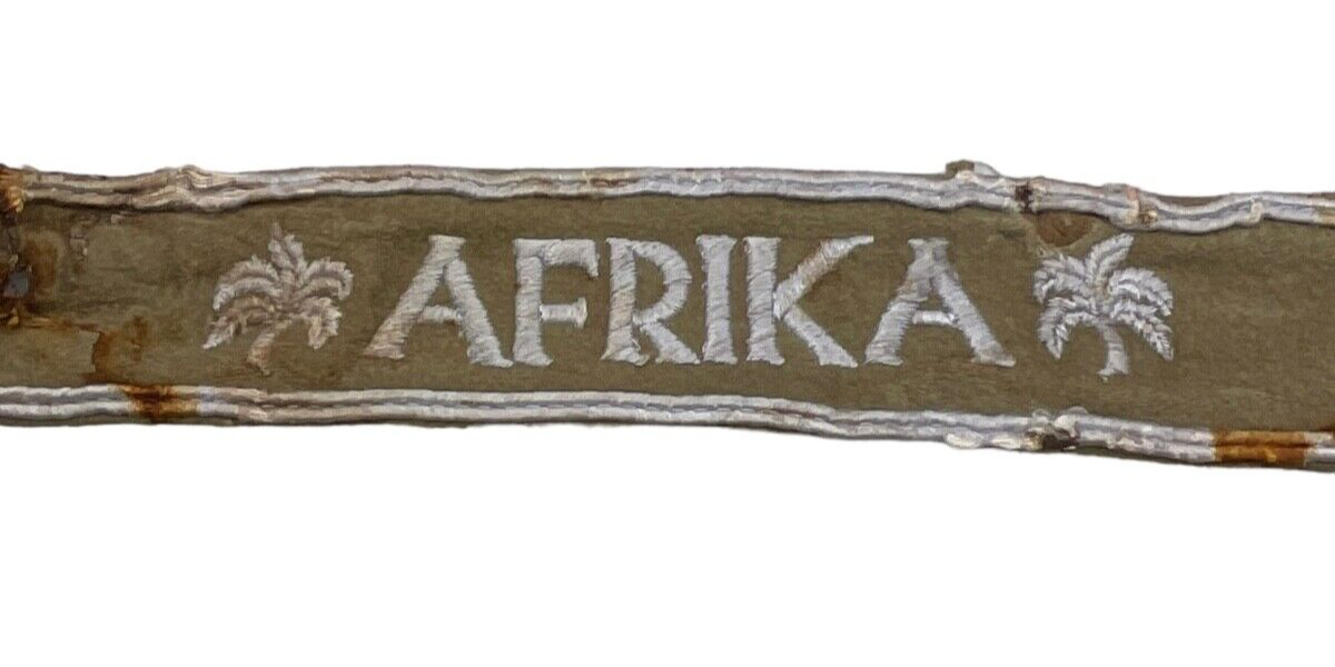 WW2 German Afrika Corps Tropical Cuff Title Insignia WW2 German Afrika Corps Tropical Cuff Title Insignia