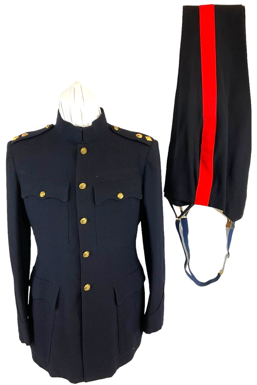 Pre WW2 British RA Artillery Lt Colonel Blue Dress Tunic & Trousers With Stripe Pre WW2 British RA Artillery Lt Colonel Blue Dress Tunic & Trousers With Stripe