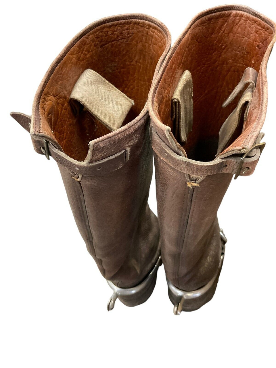 WW1 Canadian CEF Officers High Top Leather Boots with C Broad Arrowed Spurs WW1 Canadian CEF Officers High Top Leather Boots with C Broad Arrowed Spurs
