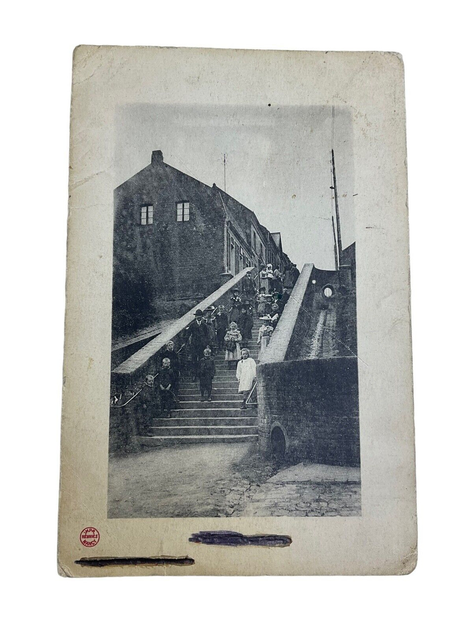 WW1 US Army AEF 1918 Dated Scenic Children Photo Postcard & Stamp WW1 US Army AEF 1918 Dated Scenic Children Photo Postcard & Stamp