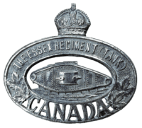 WW2 Canadian The Essex Regiment Tank Cap Badge Insignia
