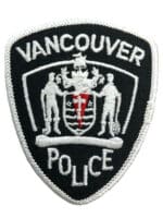 Canadian Vancouver British Columbia White Border Police Patch Canadian Vancouver British Columbia White Border Police Patch