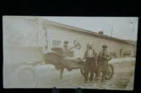WW1 British  Military antique  Three Men With Car chasis  Postcard