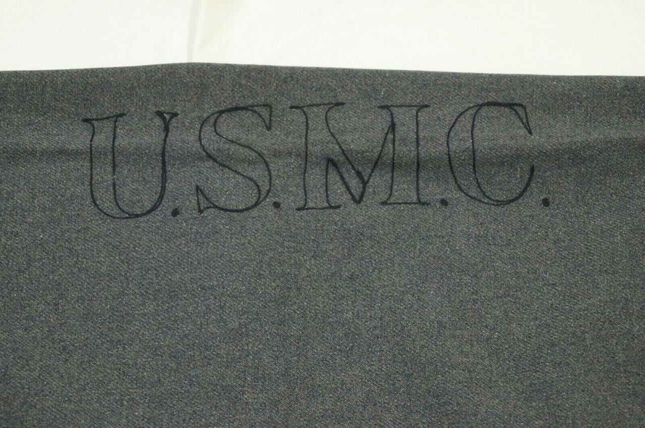 Spanish American War USMC M1884 Wool Blanket Named RARE Spanish American War USMC M1884 Wool Blanket Named RARE