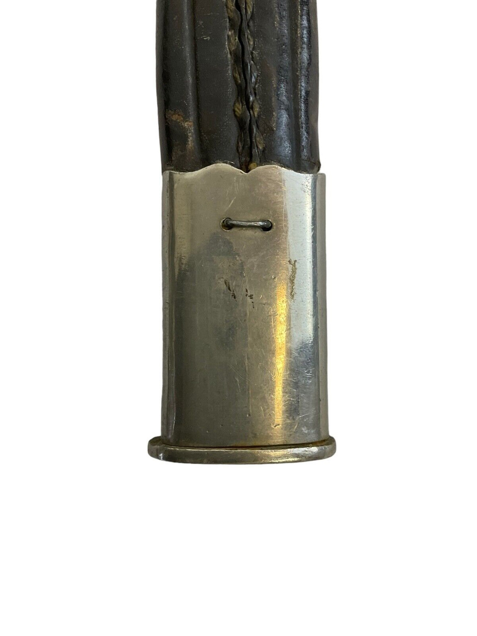 WW1 Imperial German Model 1898 Pipe Back Bayonet & Leather Scabbard Chromed WW1 Imperial German Model 1898 Pipe Back Bayonet & Leather Scabbard Chromed