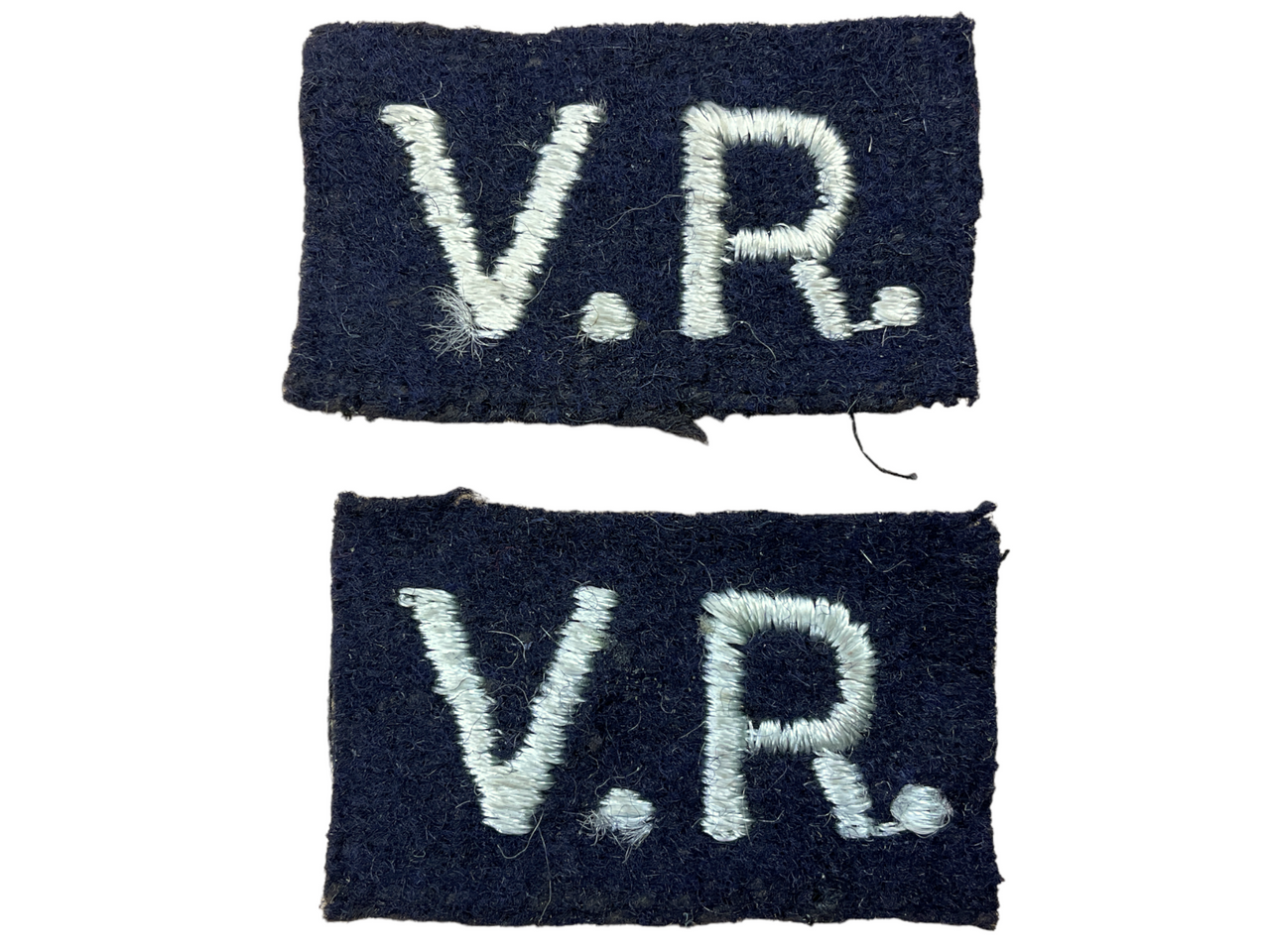 WW2 British Canadian RAF Volunteer Reserve Patch Insignia Pair WW2 British Canadian RAF Volunteer Reserve Patch Insignia Pair