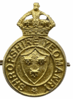 WW2 British Shropshire Yeomanry Sand Cast Cap Badge WW2 British Shropshire Yeomanry Sand Cast Cap Badge