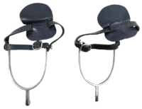 Canadian Rifle Regiment Or Mounted Police Black Leather Strapped Pair Of Spurs