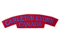 WW2 Canadian Carleton and York Regiment Shoulder Title Single WW2 Canadian Carleton and York Regiment Shoulder Title Single